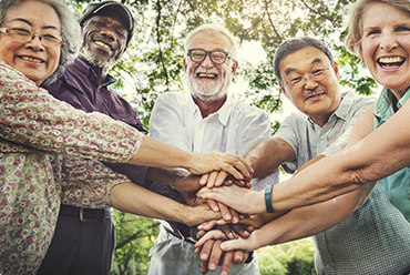 Group holding hands